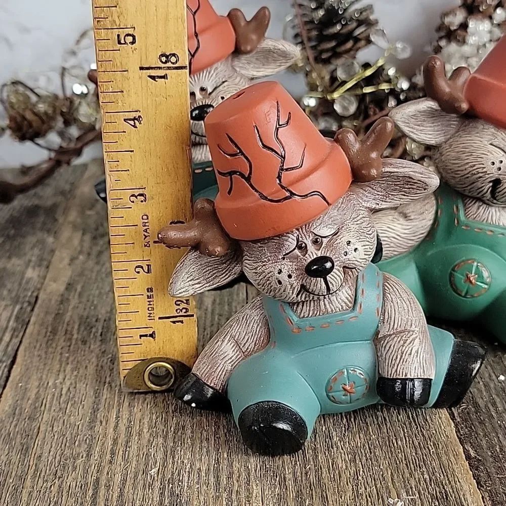 Handmade ceramic reindeer Set of 3 - Picture 6 of 8